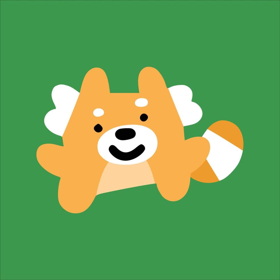 Red panda with children style vector