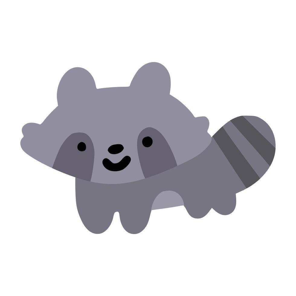 Raccoon with children style vector