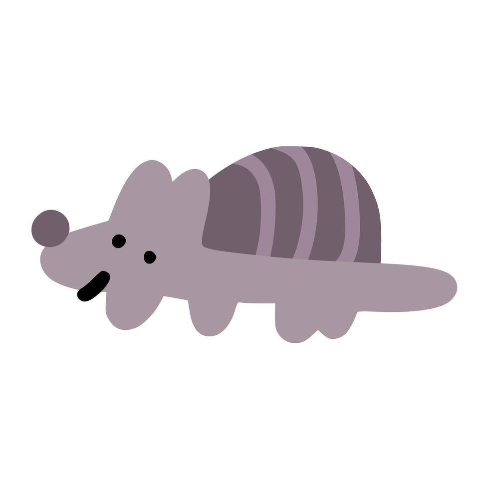 Armadillo with children style vector