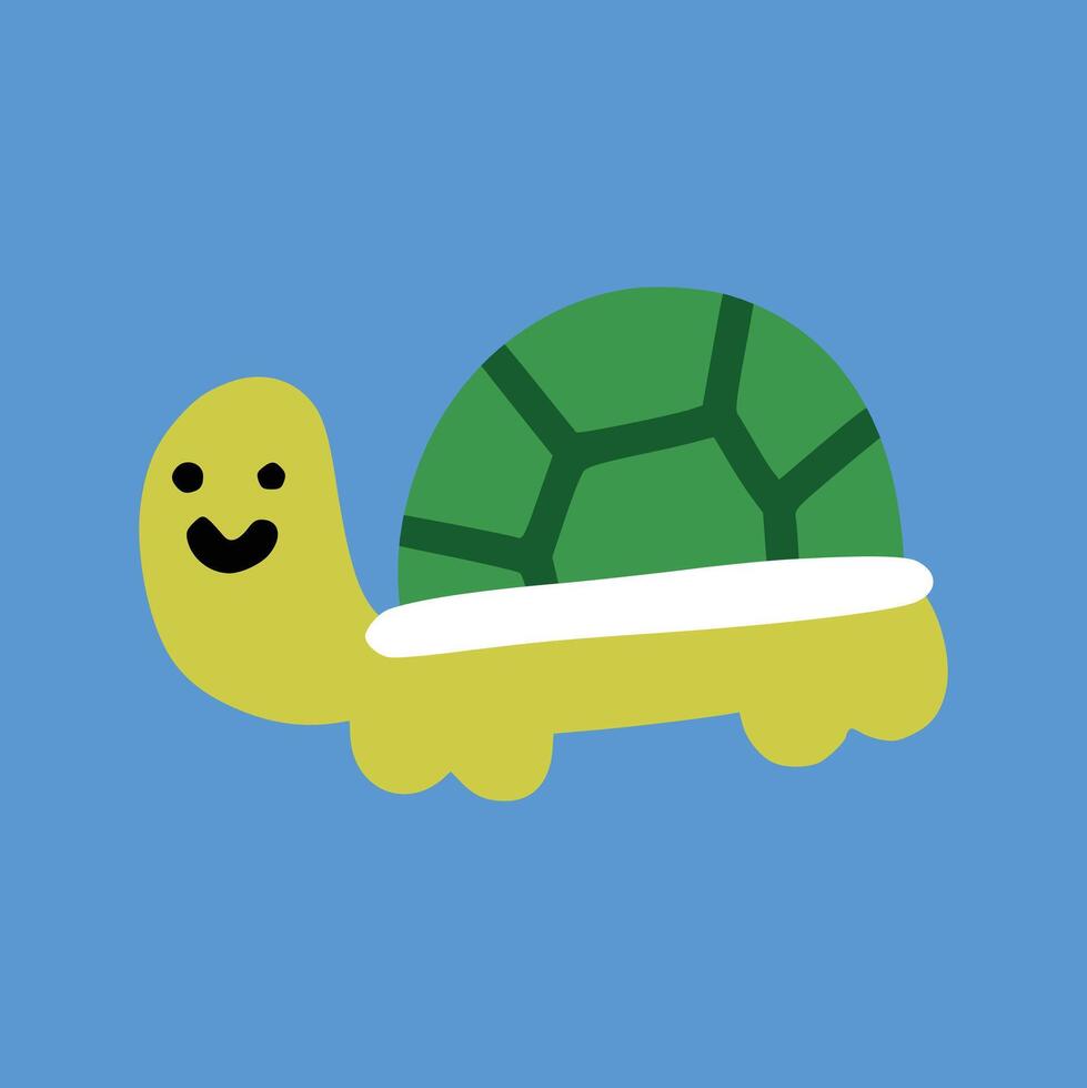 Turtle with children style vector