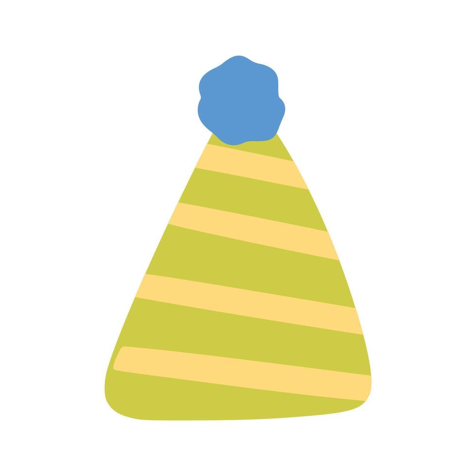 Green party hat with children style vector
