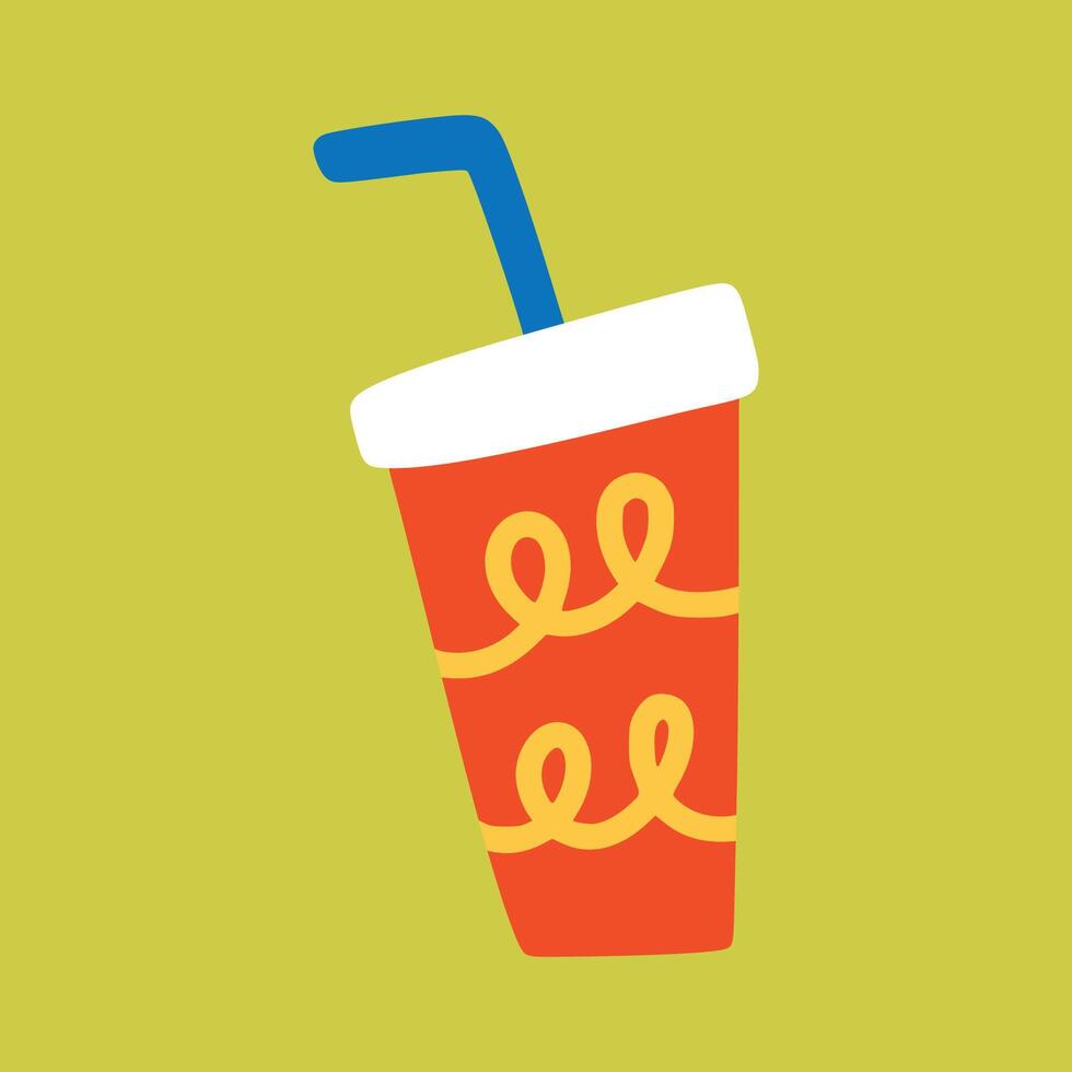 Drink cup party with children style vector