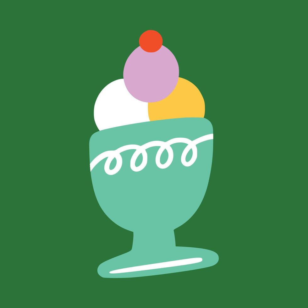 Ice cream party with children style vector