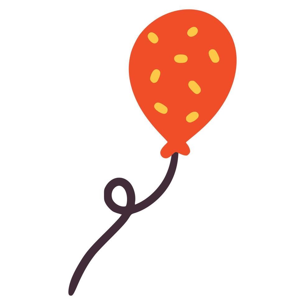 Red balloon party with children style vector