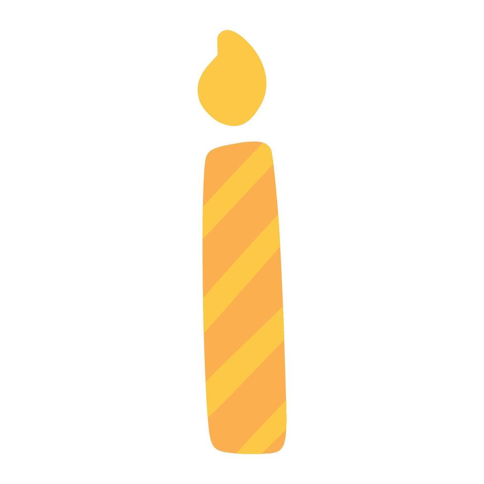 Yellow candle party with children style vector