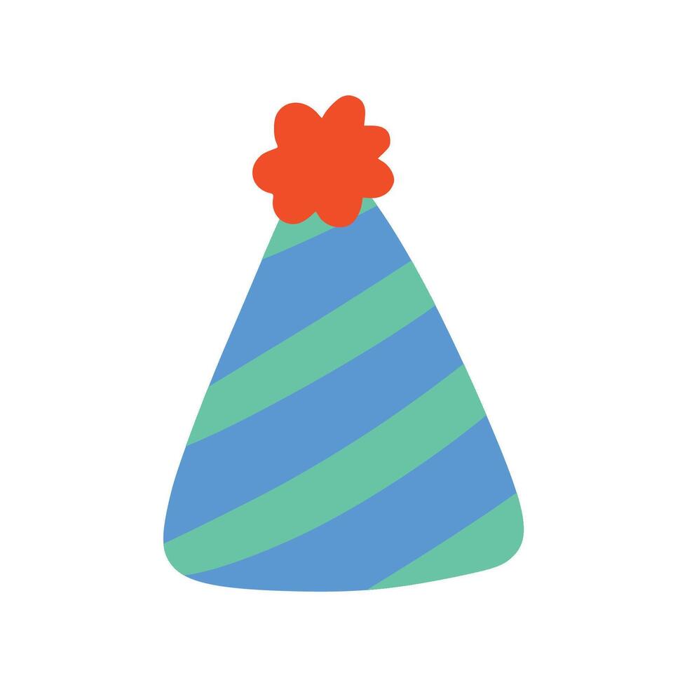 Blue party hat with children style vector