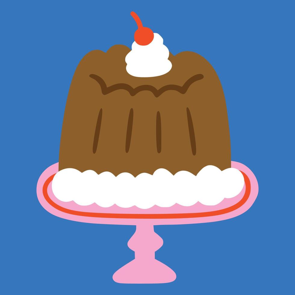 Brown jelly party with children style vector