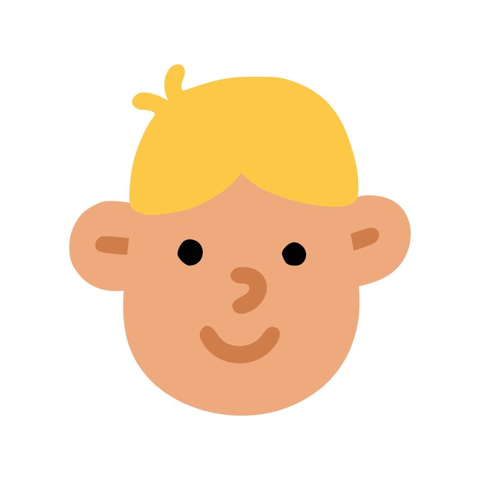 Men yellow hair with children style vector