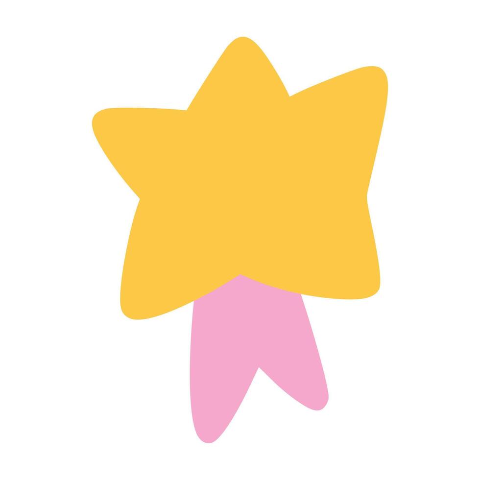 Star badge with children style vector