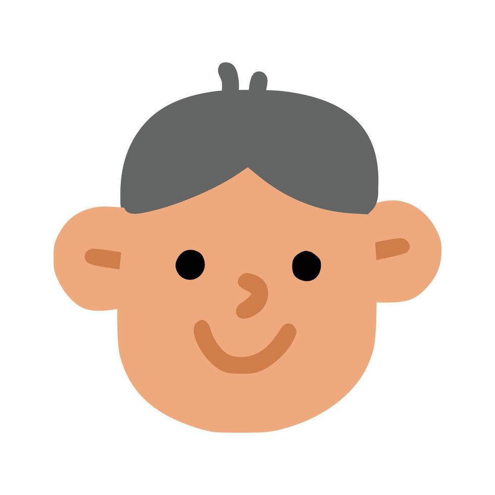 Men grey hair with children style vector