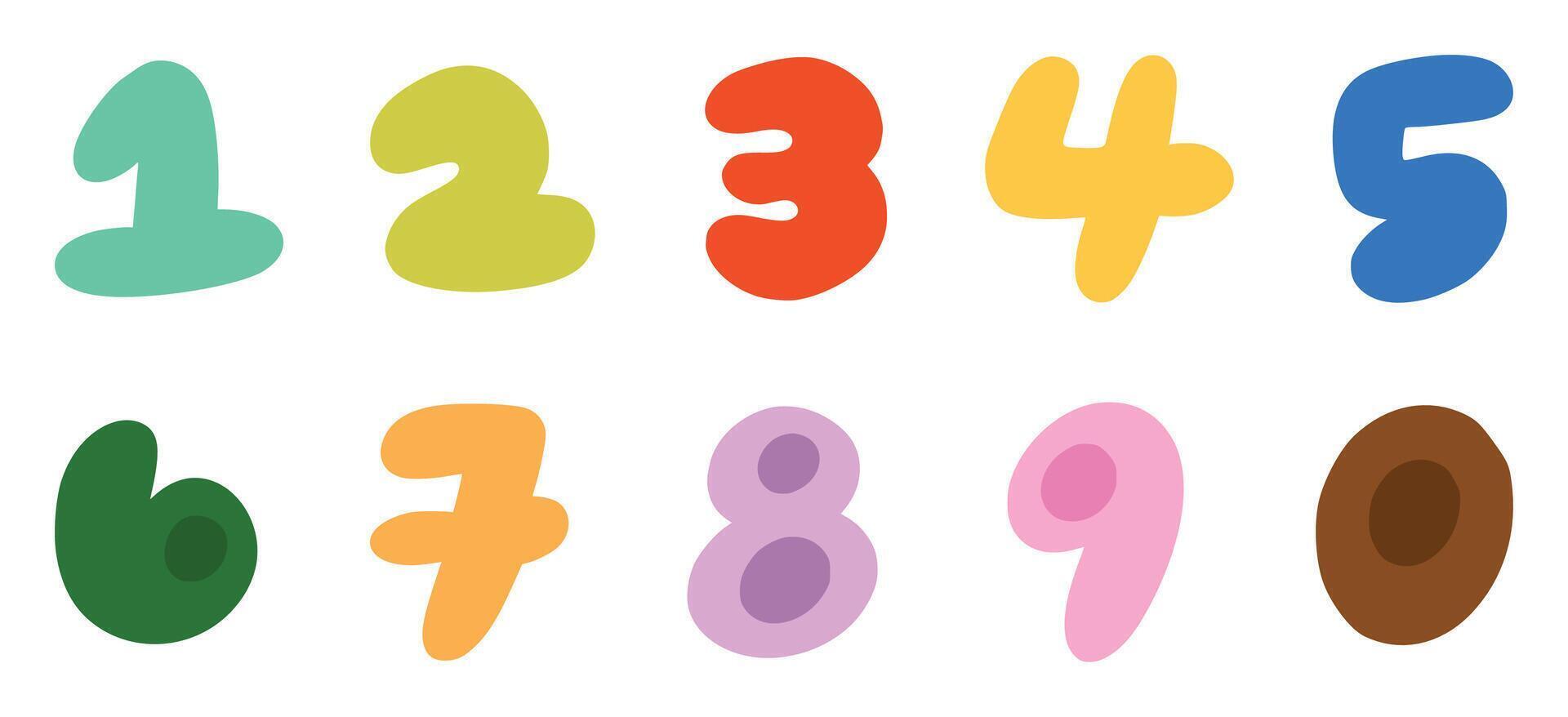 Round number with children style vector