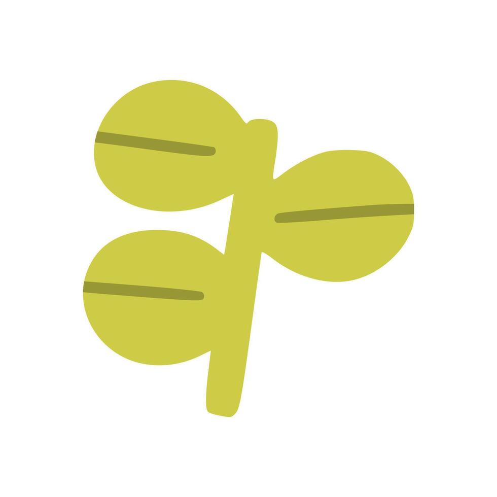 Three leaves with children style vector