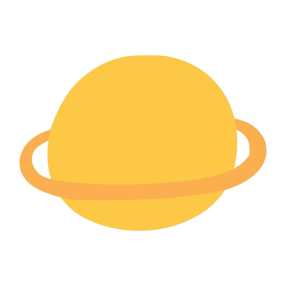 Saturn with children style vector