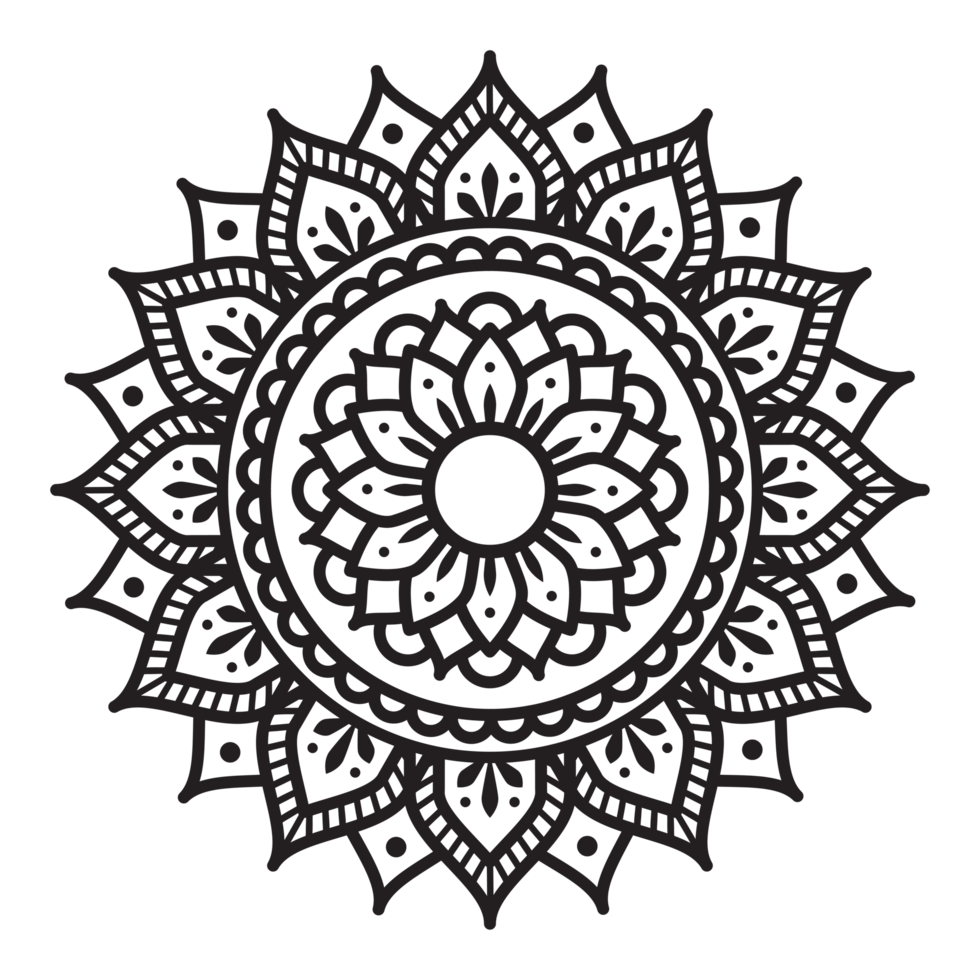 Circular Pattern Henna Mehndi png