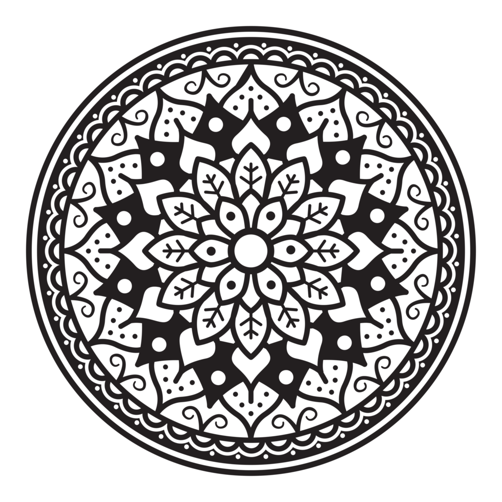 Mandala, Round Geometric Pattern png