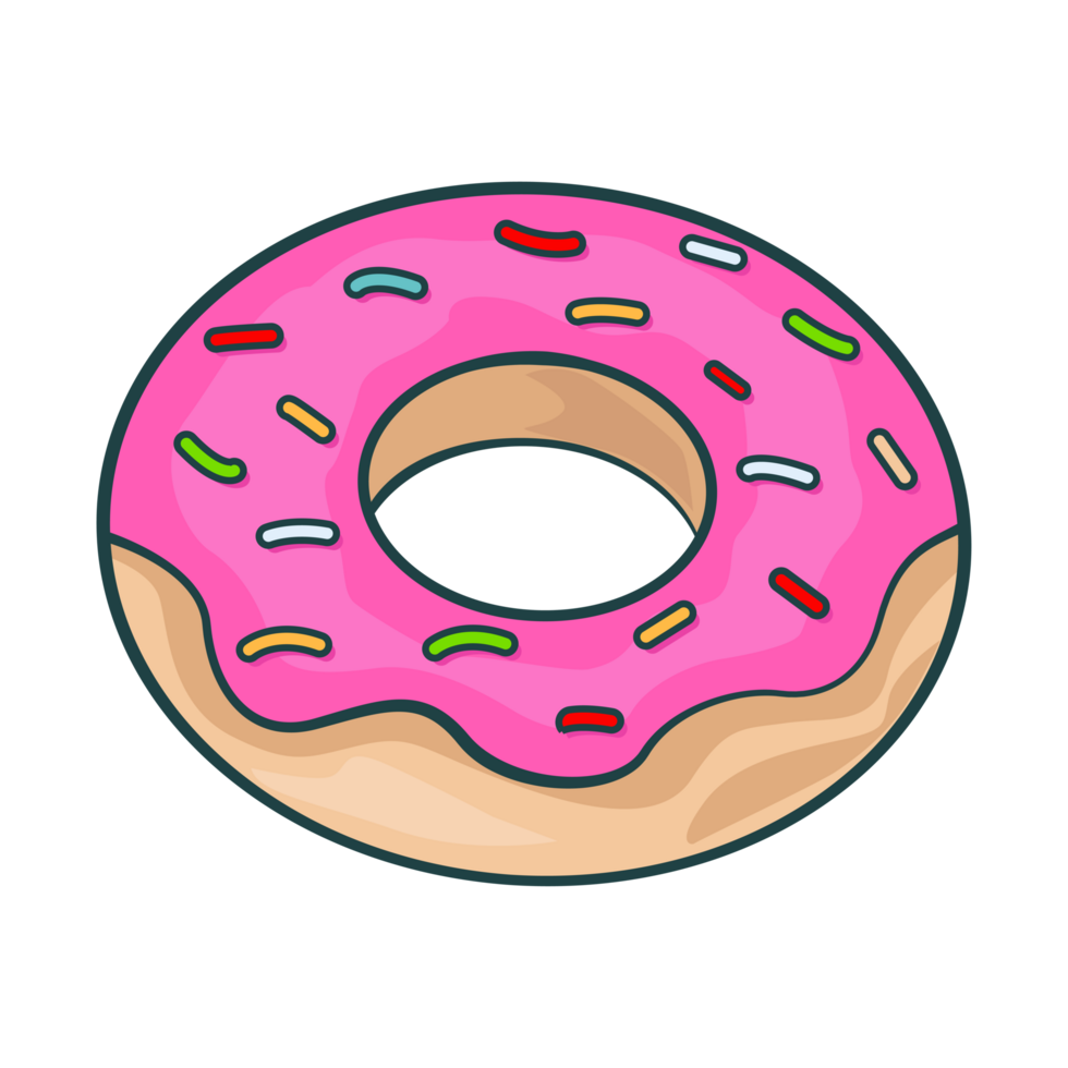 cartoon donut illustration png