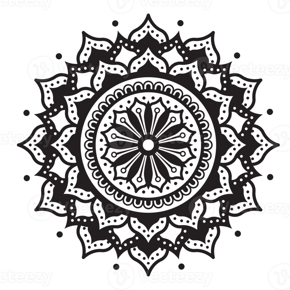 mandala illustration, henna tattoo png