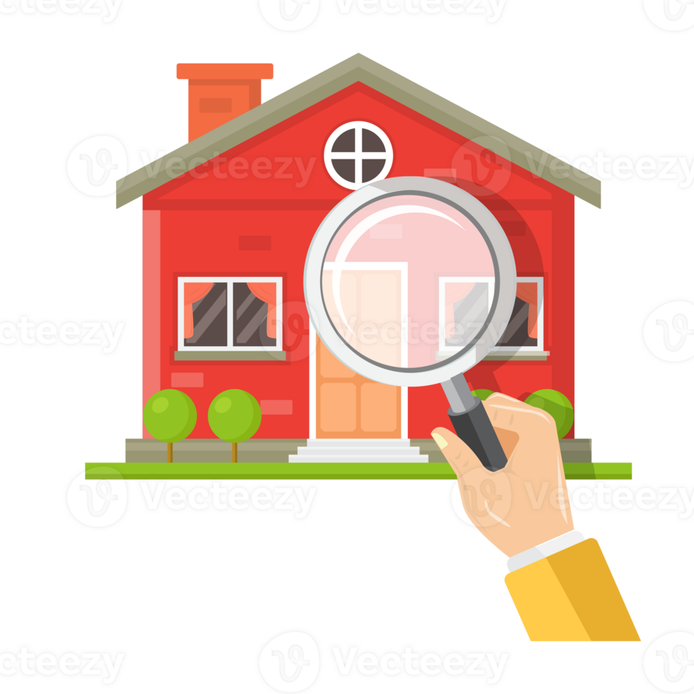 illustration of searching for a house property for rent png