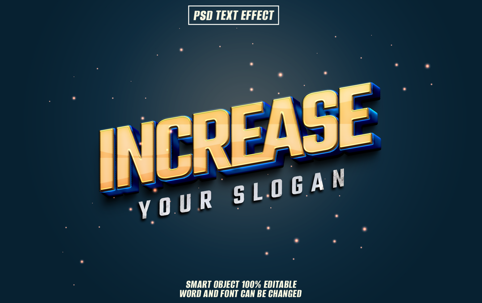 3D text effect design Increase psd