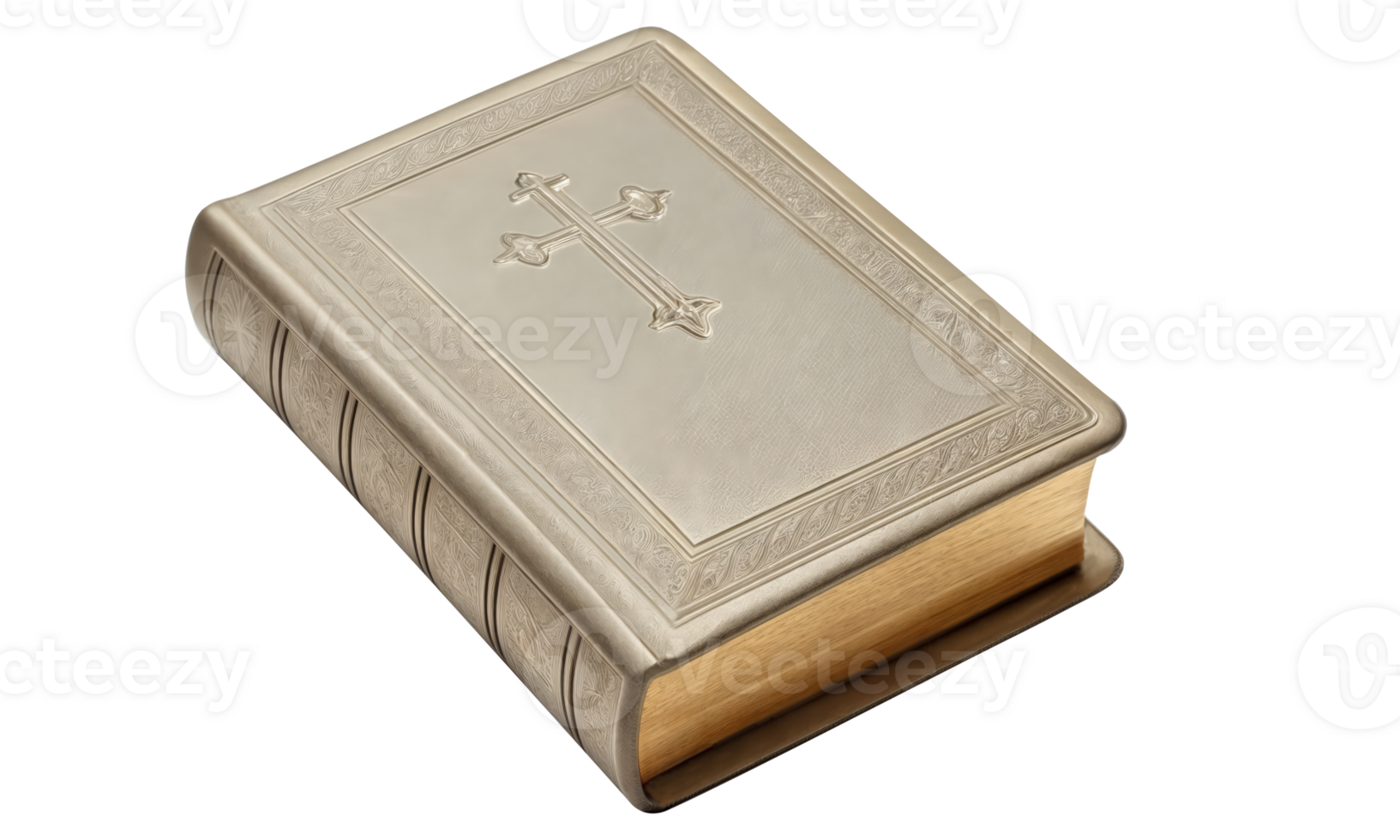 A bible that features a cross symbol prominently on the cover png