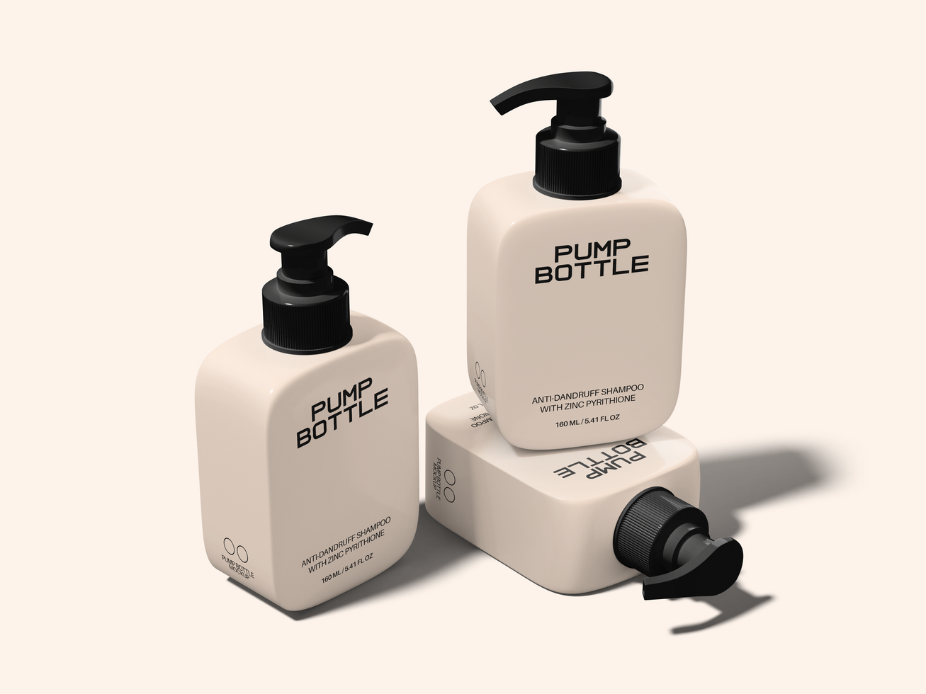 Shampoo Pump Bottle Mockup psd