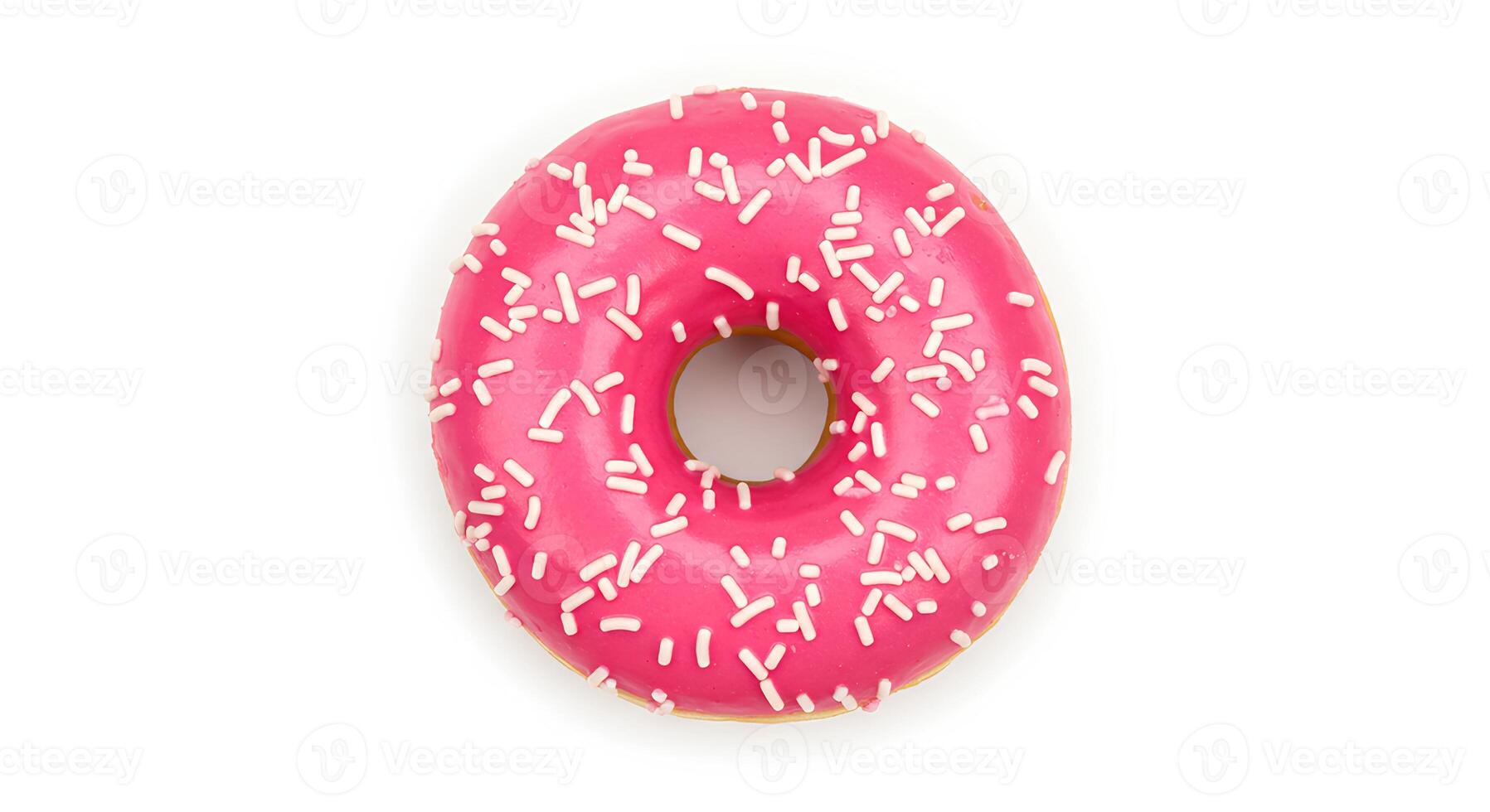 donut pink frosting sprinkles top isolated white background shadow strawberry dessert tasty delicious food graphics bakery visuals graphic elements social media posts content creation marketing photo