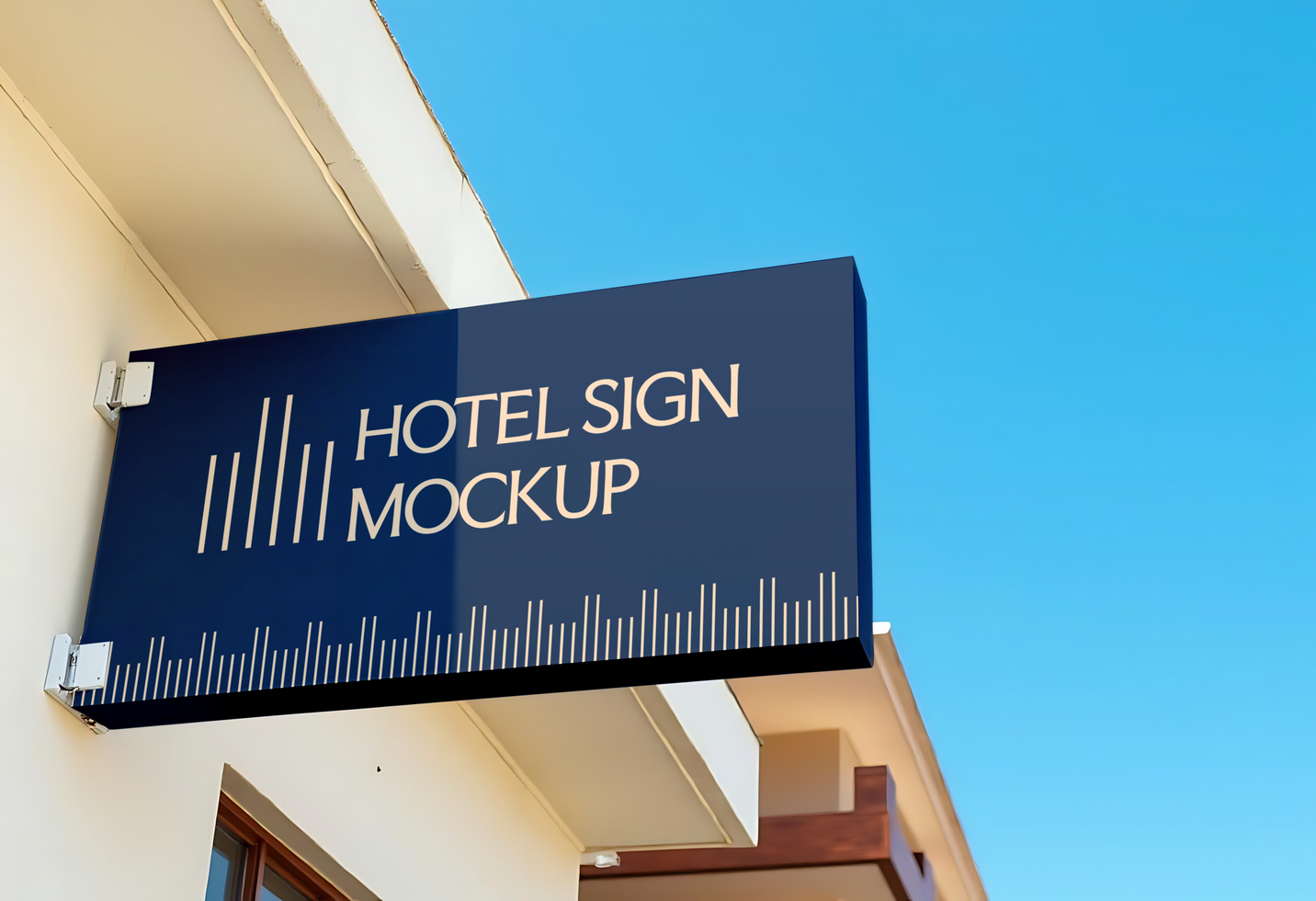 Sign Branding Hotel Mockup psd