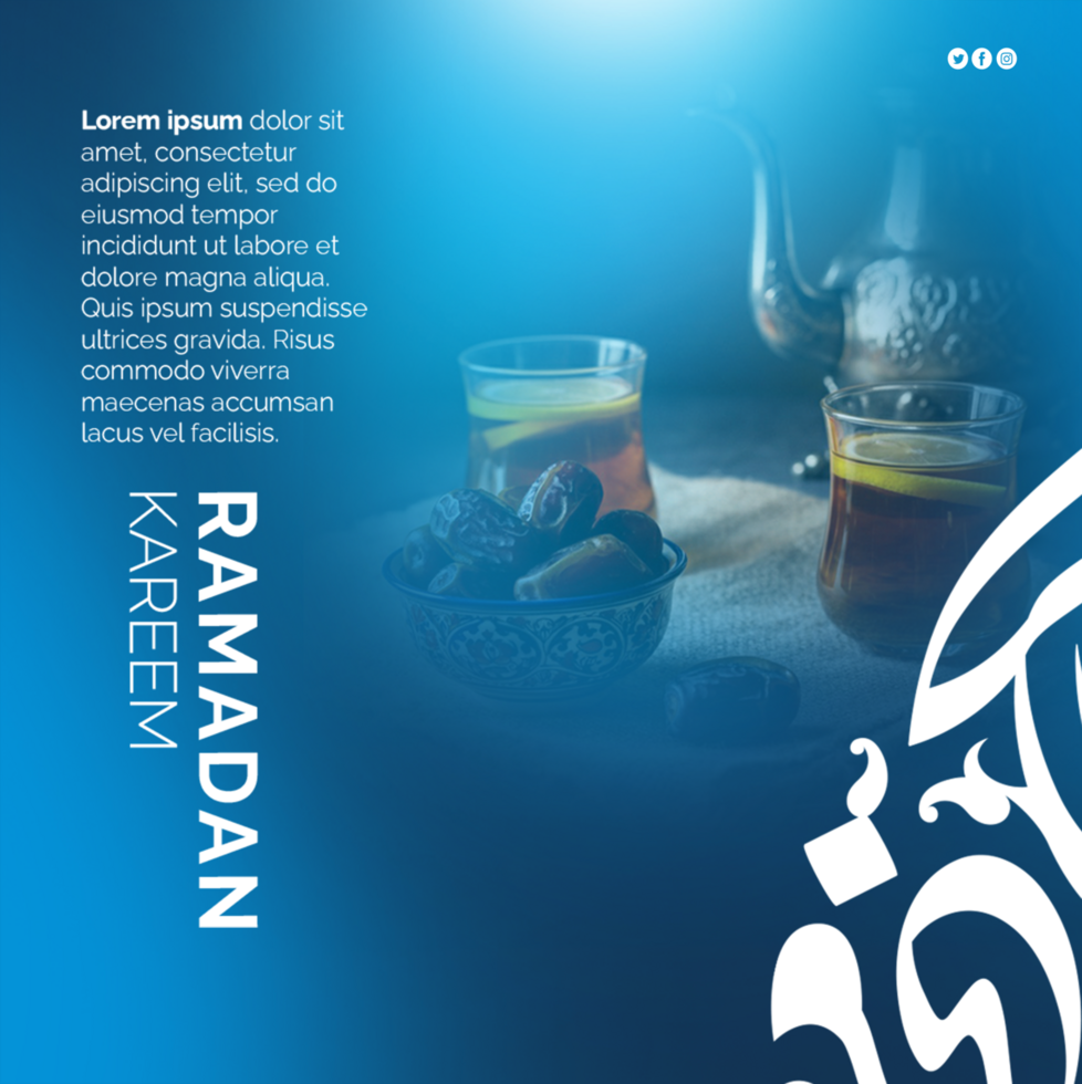 Happy Ramadhan greeting celebration poster template Ramadan Kareem Spirit of Fasting and Unity psd