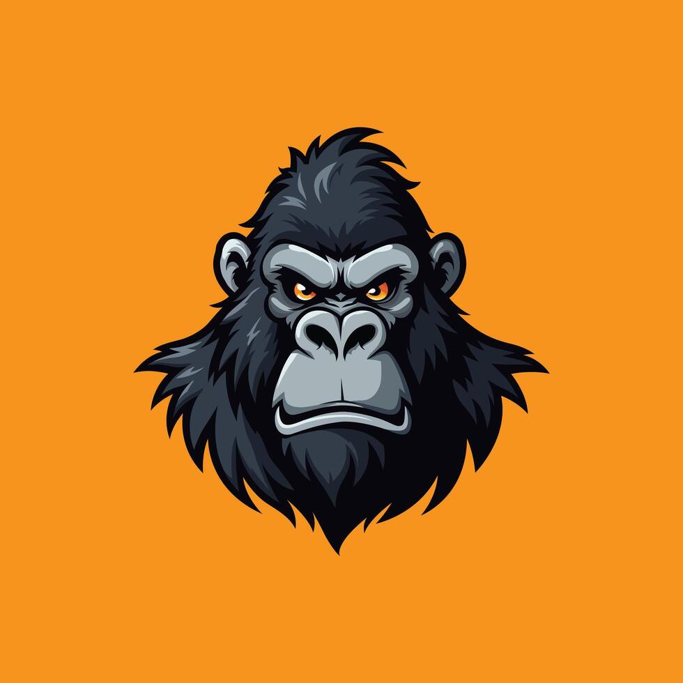 Gorilla Mascot Logo Cartoon Illustration vector