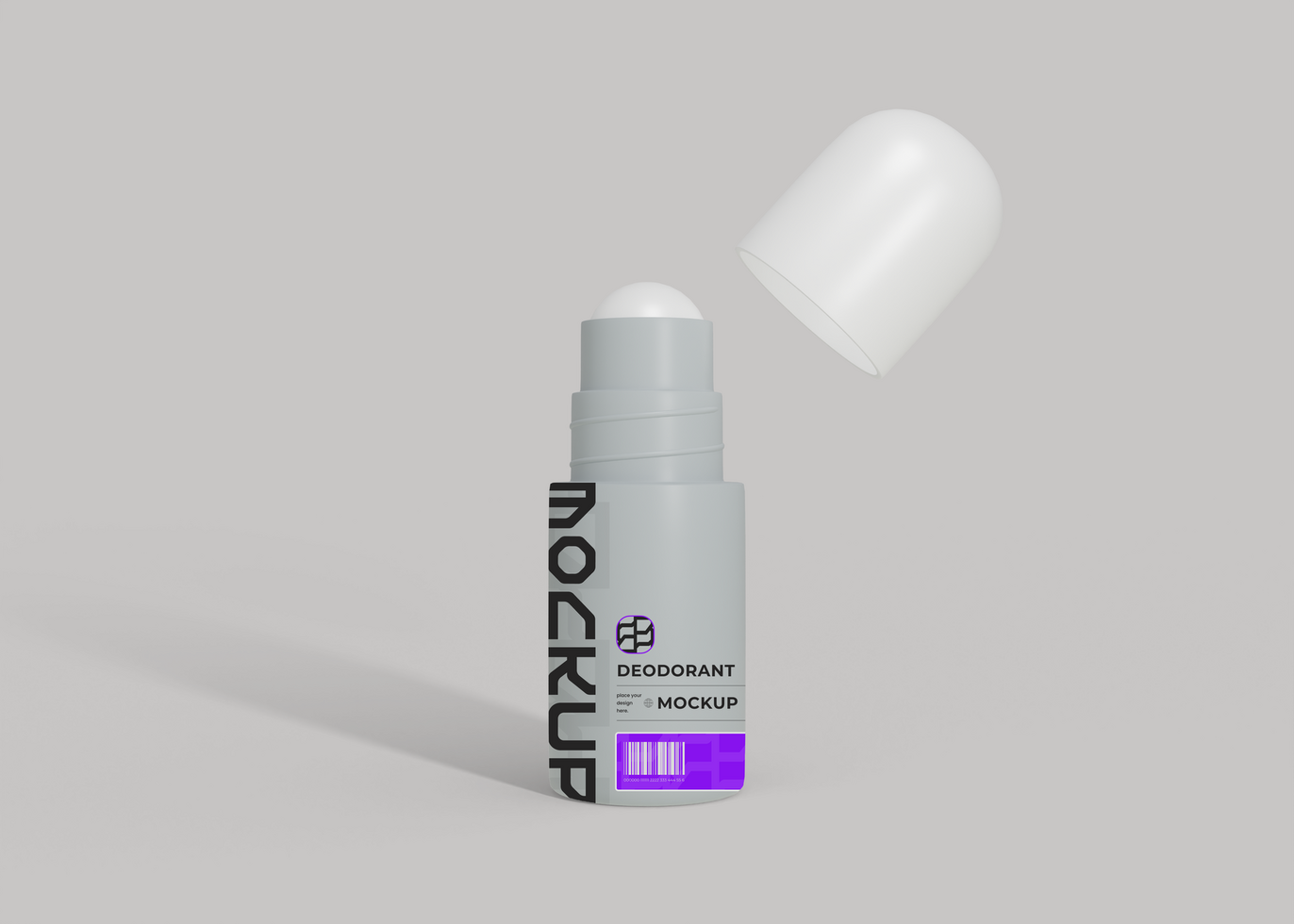 Deodorant Bottle Mockup for Clean and Simple Branding Presentations psd