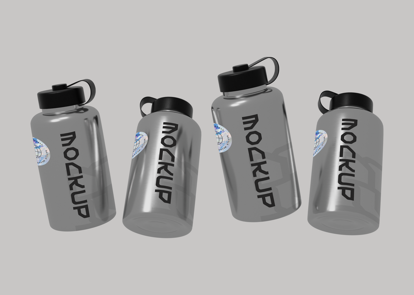 Glossy Energy Drink Bottle Mockup for Dynamic Brand Identity psd
