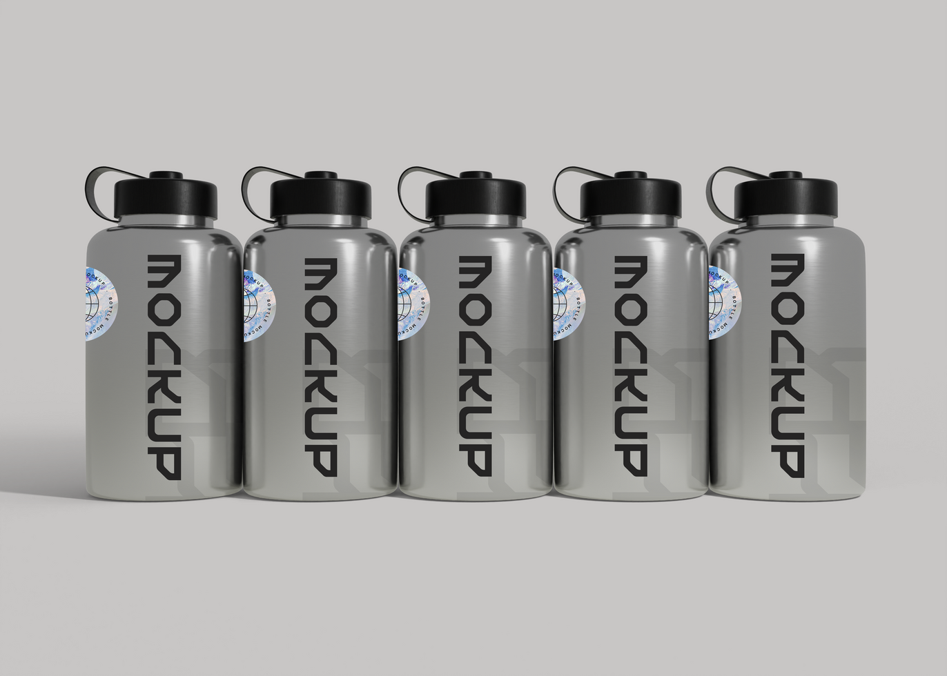 Customizable Sports Drink Bottle Mockup psd