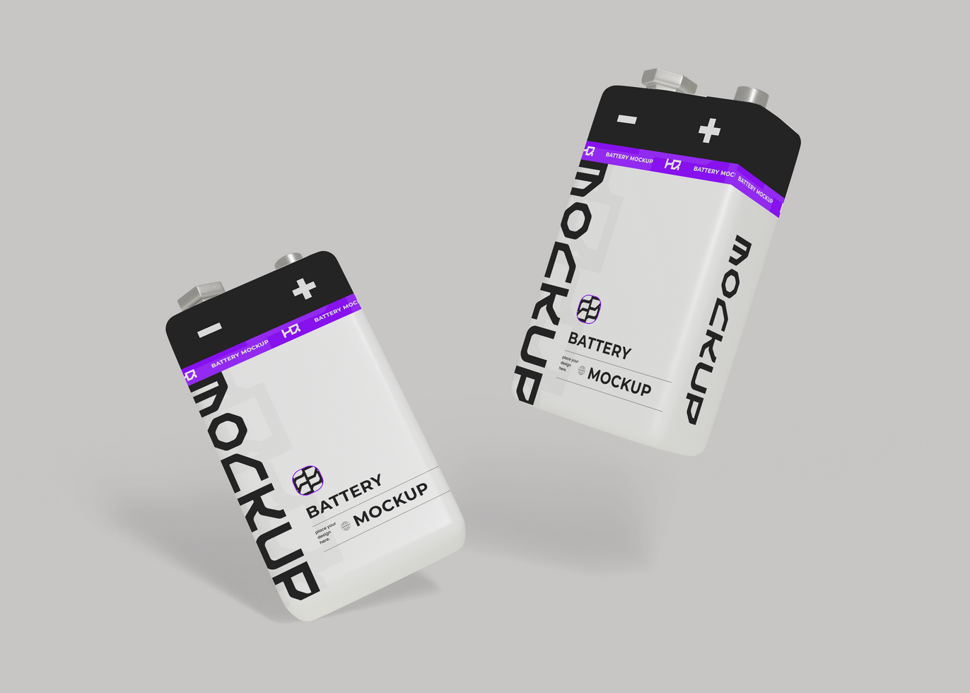 Battery Box Mockup for Branding Presentation psd