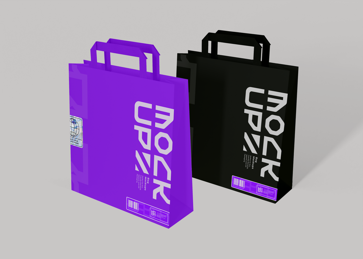Kraft Paper Shopping Bag Mockup psd