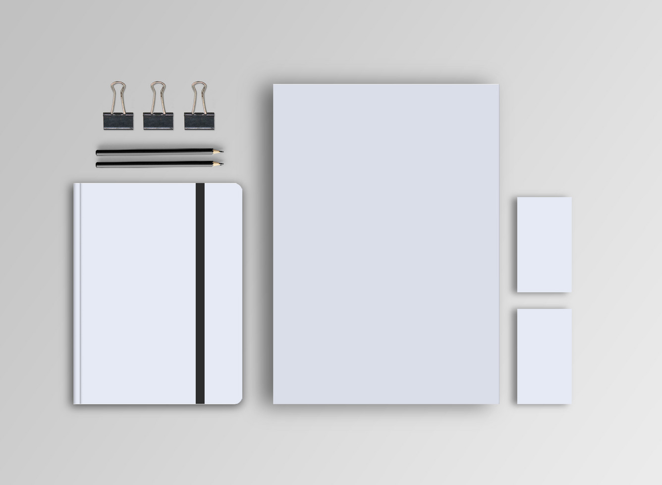 Mockup 3d Style with Notebook and Letterhead psd