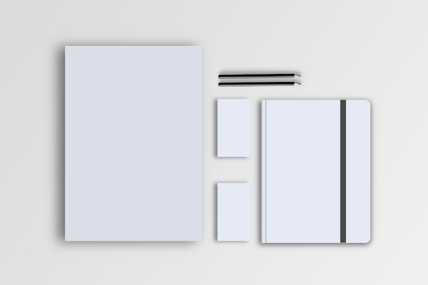 Letterhead and Notebook Stationary Mockup 3d Style psd