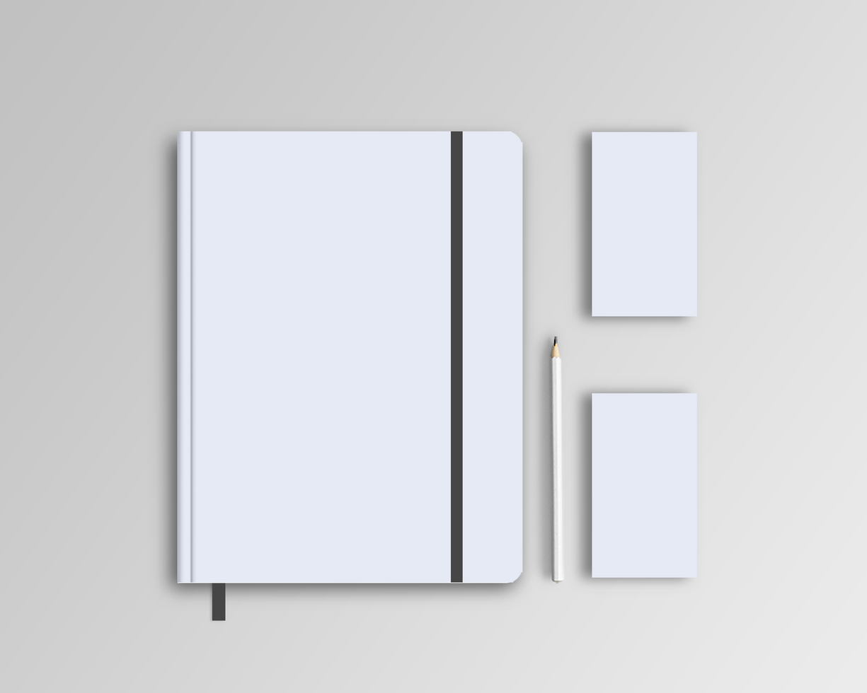 Stationary Mockup 3d Notebook and Card psd