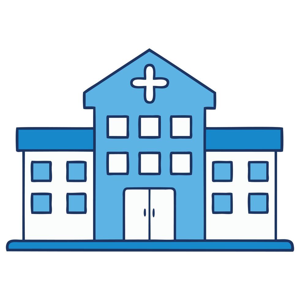 Hospital Building Illustration vector