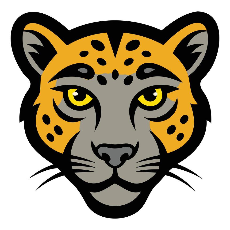 Fierce Leopard Head - Bold and Wild Design vector