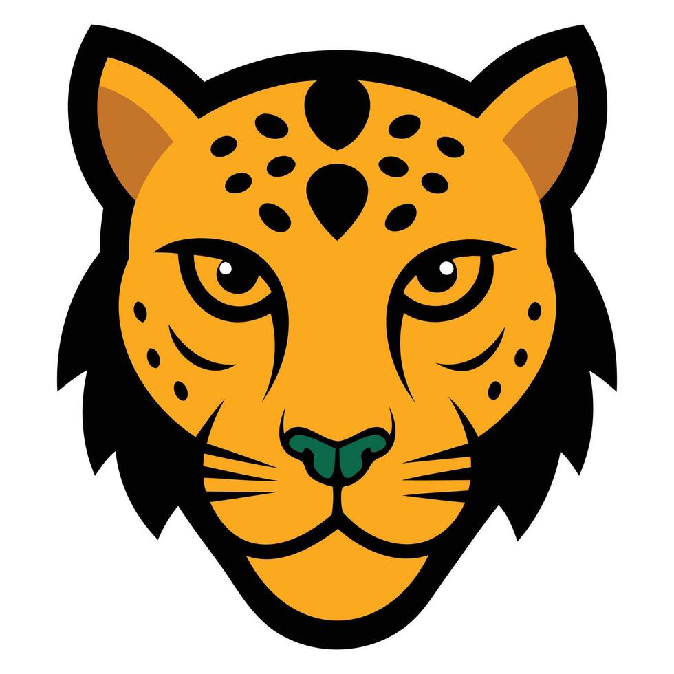 Roaring Leopard Head - Dynamic Art vector