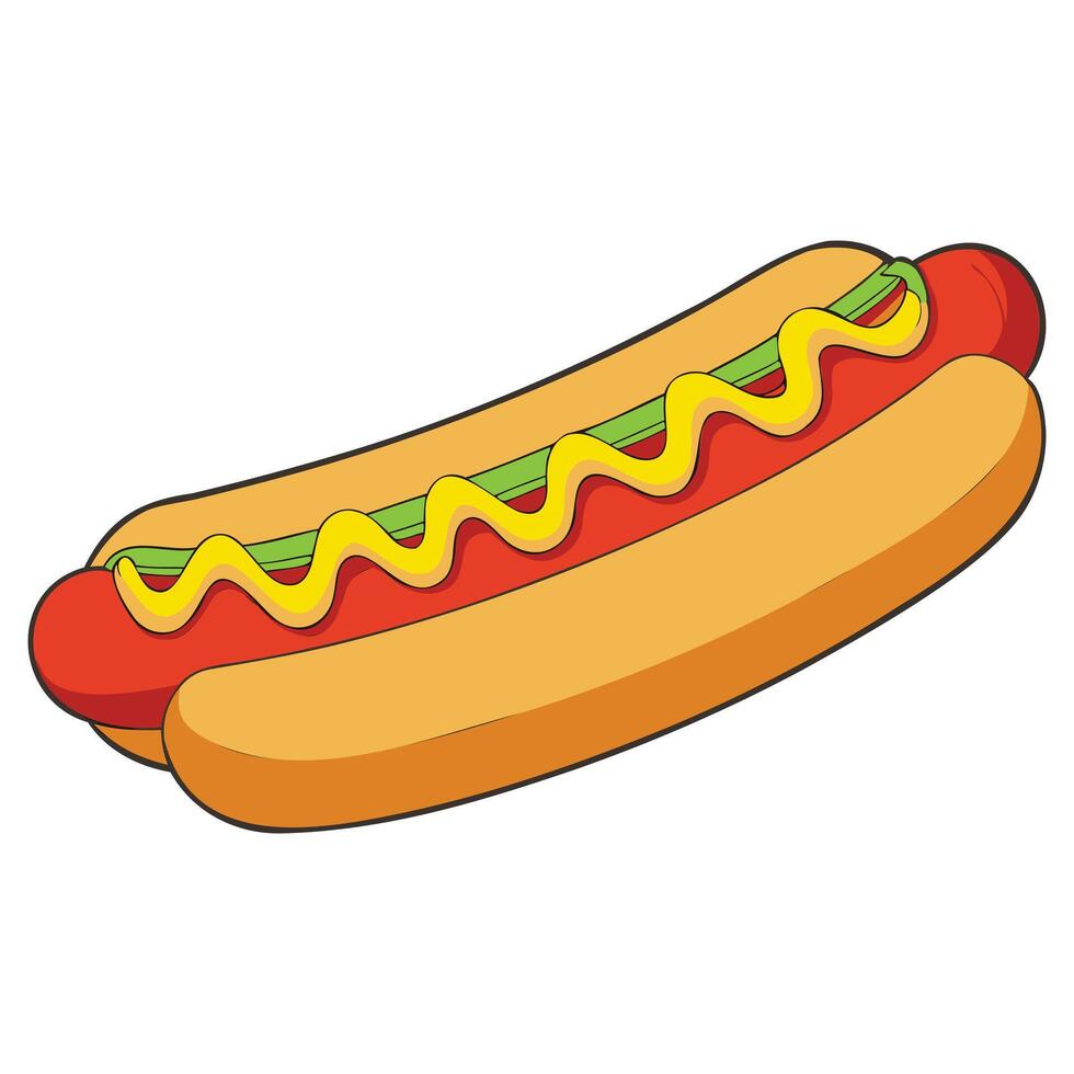 Bite Into Happiness - Juicy Hot Dog vector