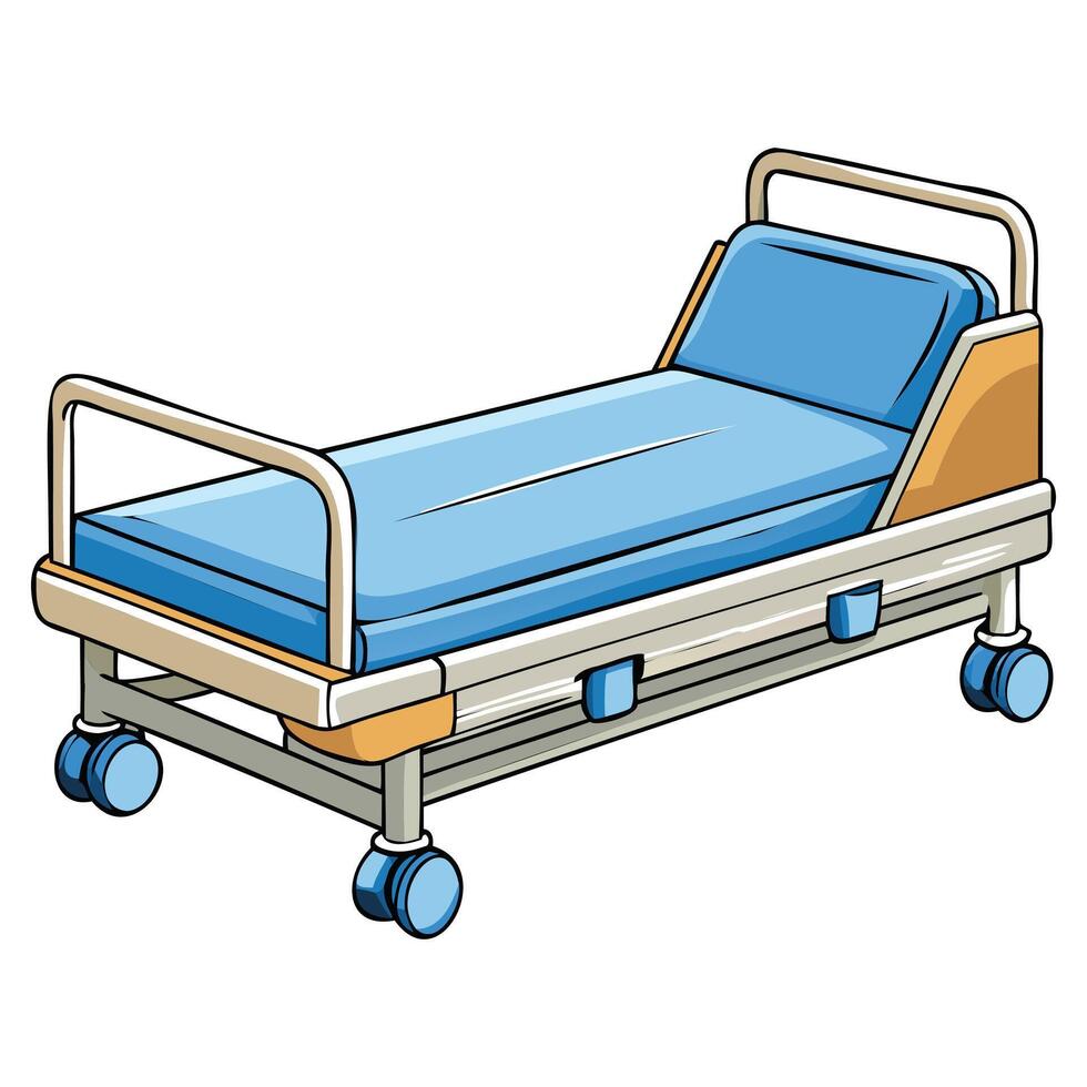 Adjustable Hospital Bed Icon for Healthcare Design vector