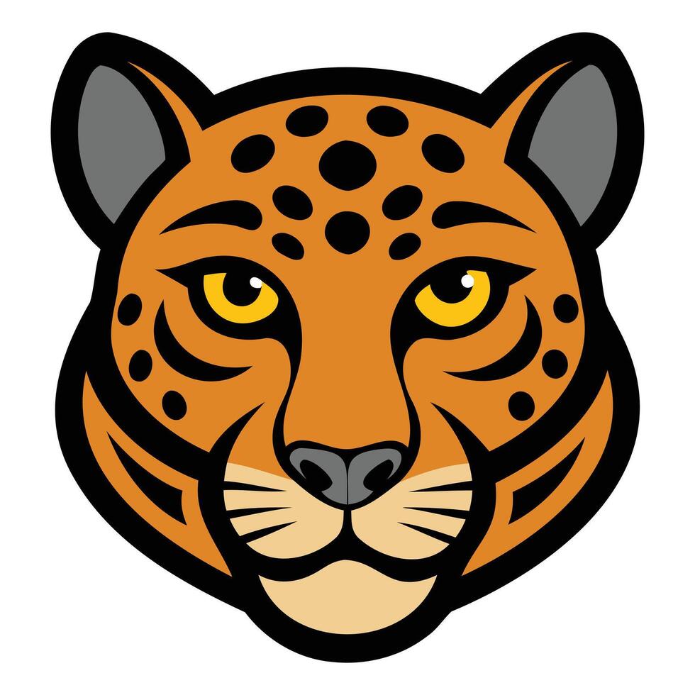 Leopard Face - Sleek and Powerful Illustration vector