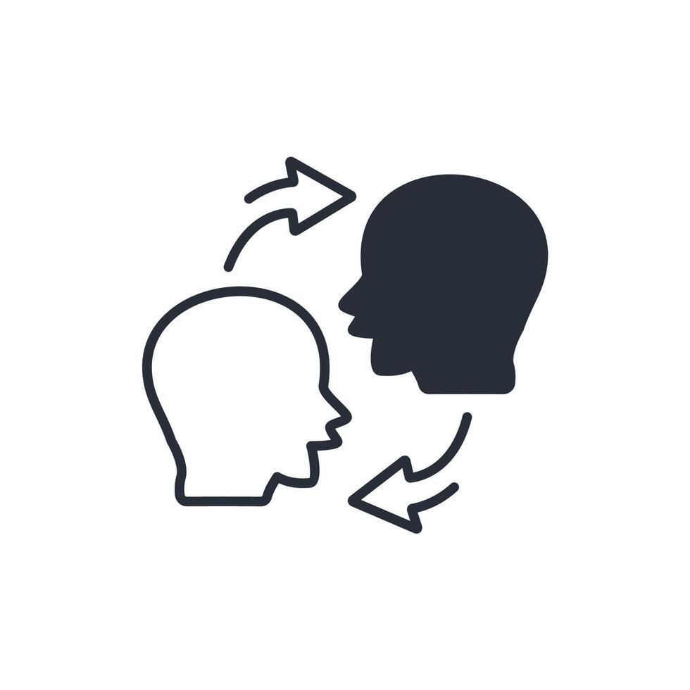 Empathy icon.Editable stroke.linear style sign for use web design,logo.Symbol illustration. vector