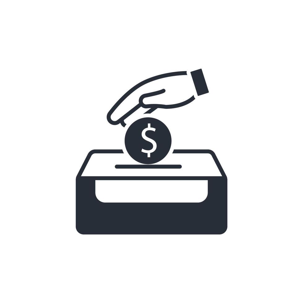 donation icon.Editable stroke.linear style sign for use web design,logo.Symbol illustration. vector