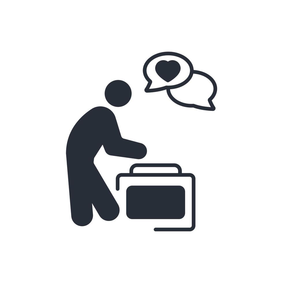 supportive icon.Editable stroke.linear style sign for use web design,logo.Symbol illustration. vector