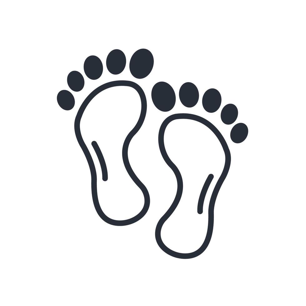 feet icon. Editable stroke.linear style sign for use web design,logo.Symbol illustration. vector