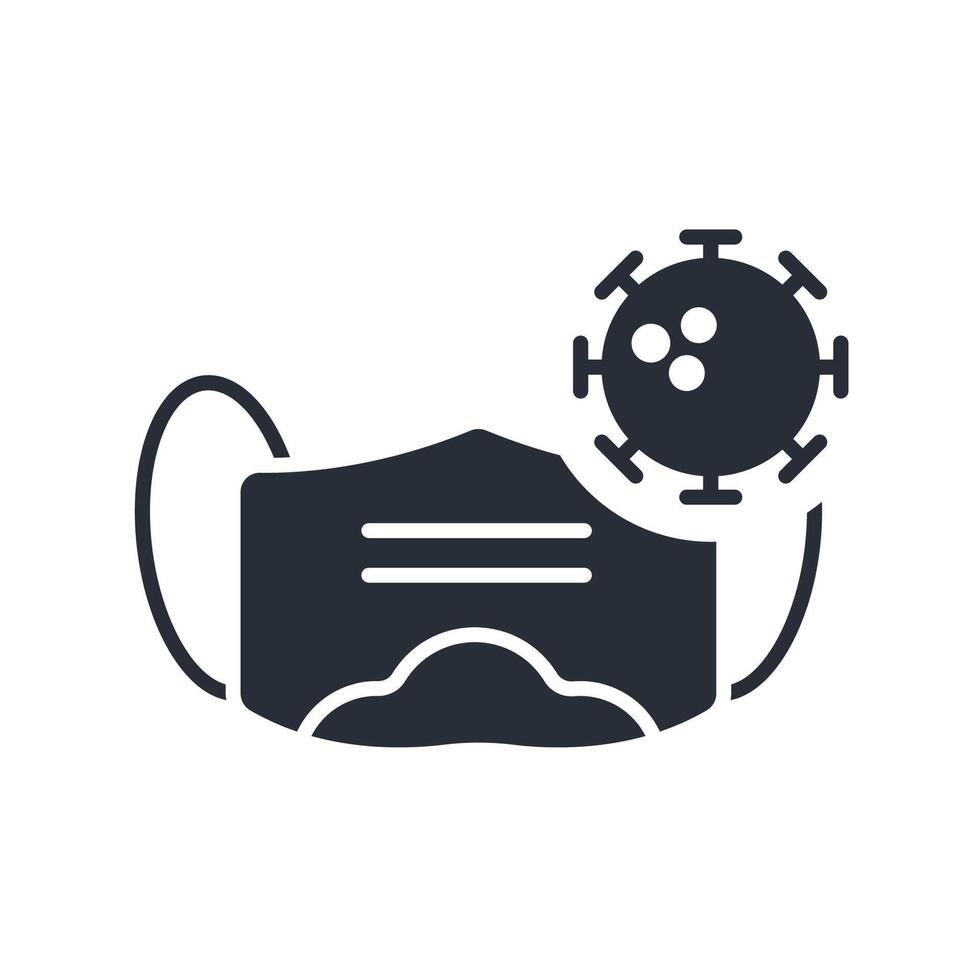 mask flat icons vector