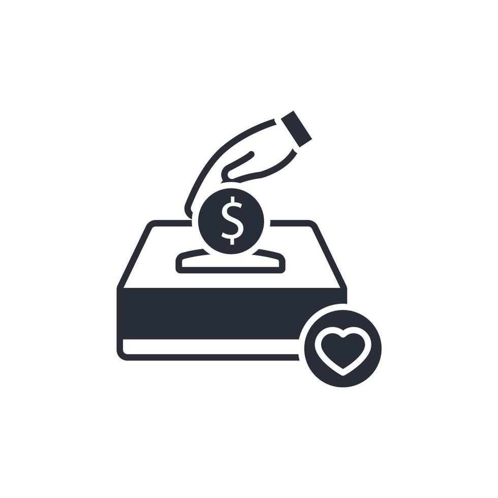 Charity icon.Editable stroke.linear style sign for use web design,logo.Symbol illustration. vector