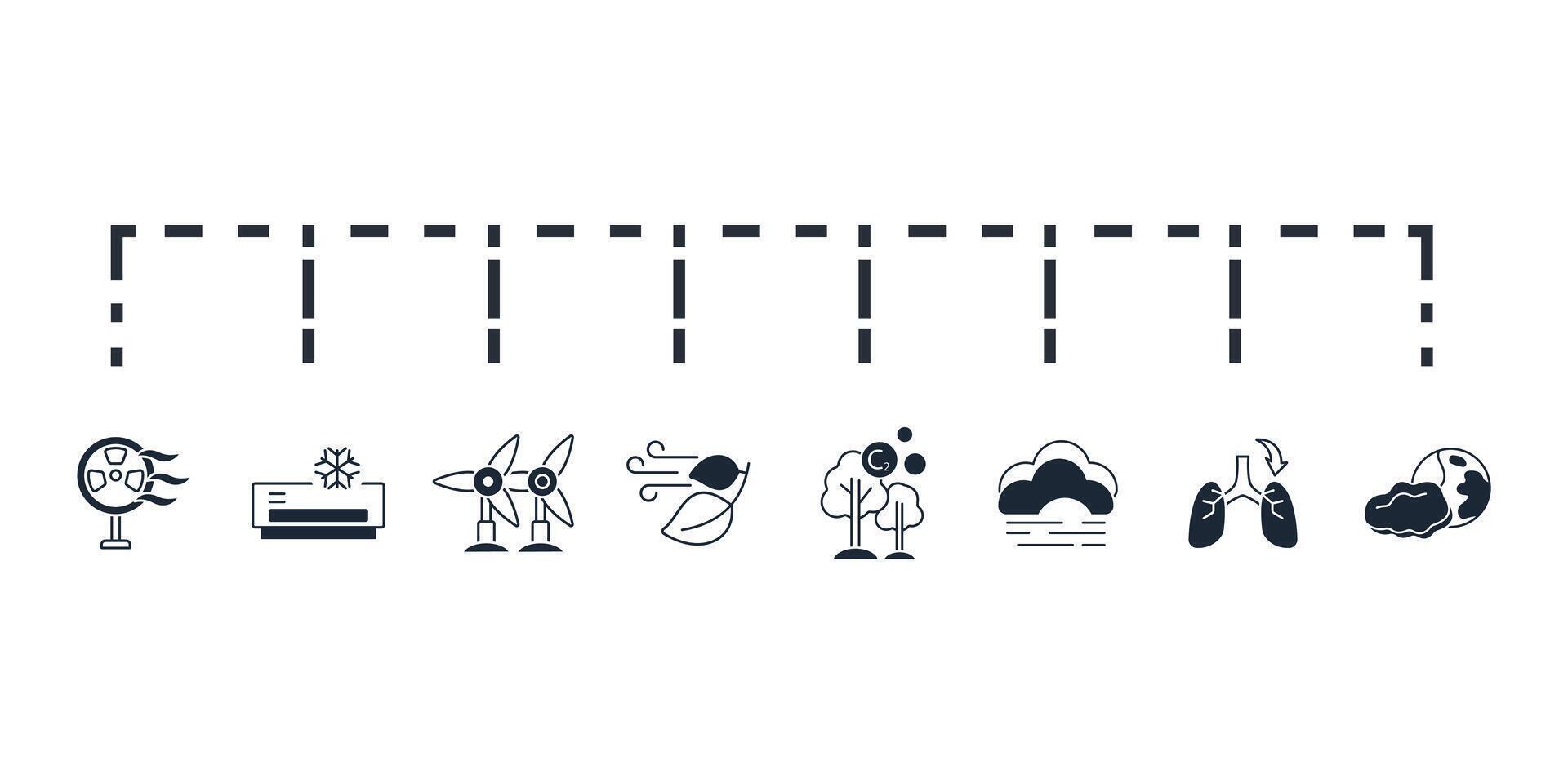 Printair icon set.Editable stroke.linear style sign for use web design,logo.Symbol illustration. vector